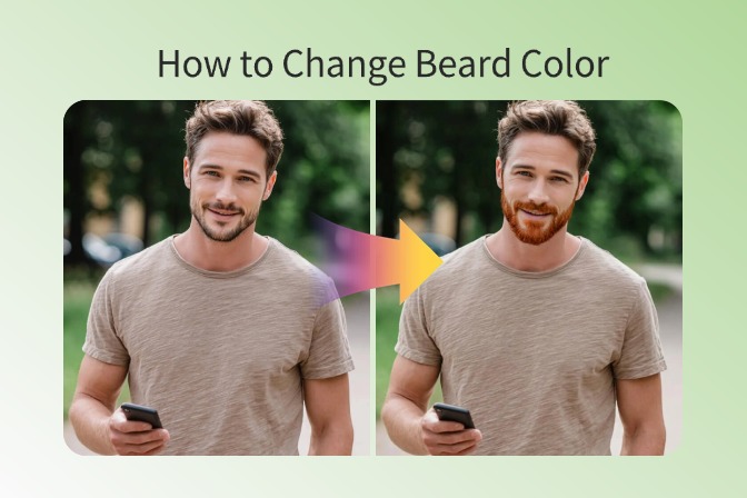 How to Change Beard Color in Photos Online with AI