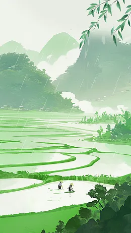 谷雨背景