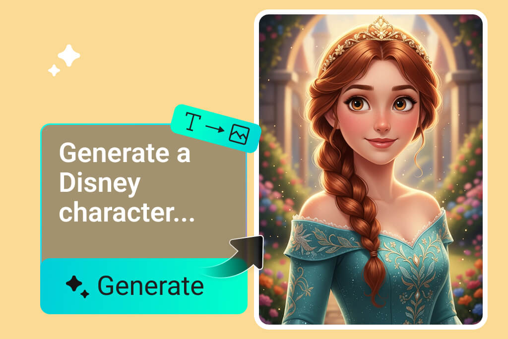 AI-Driven Text to Disney Character Creation