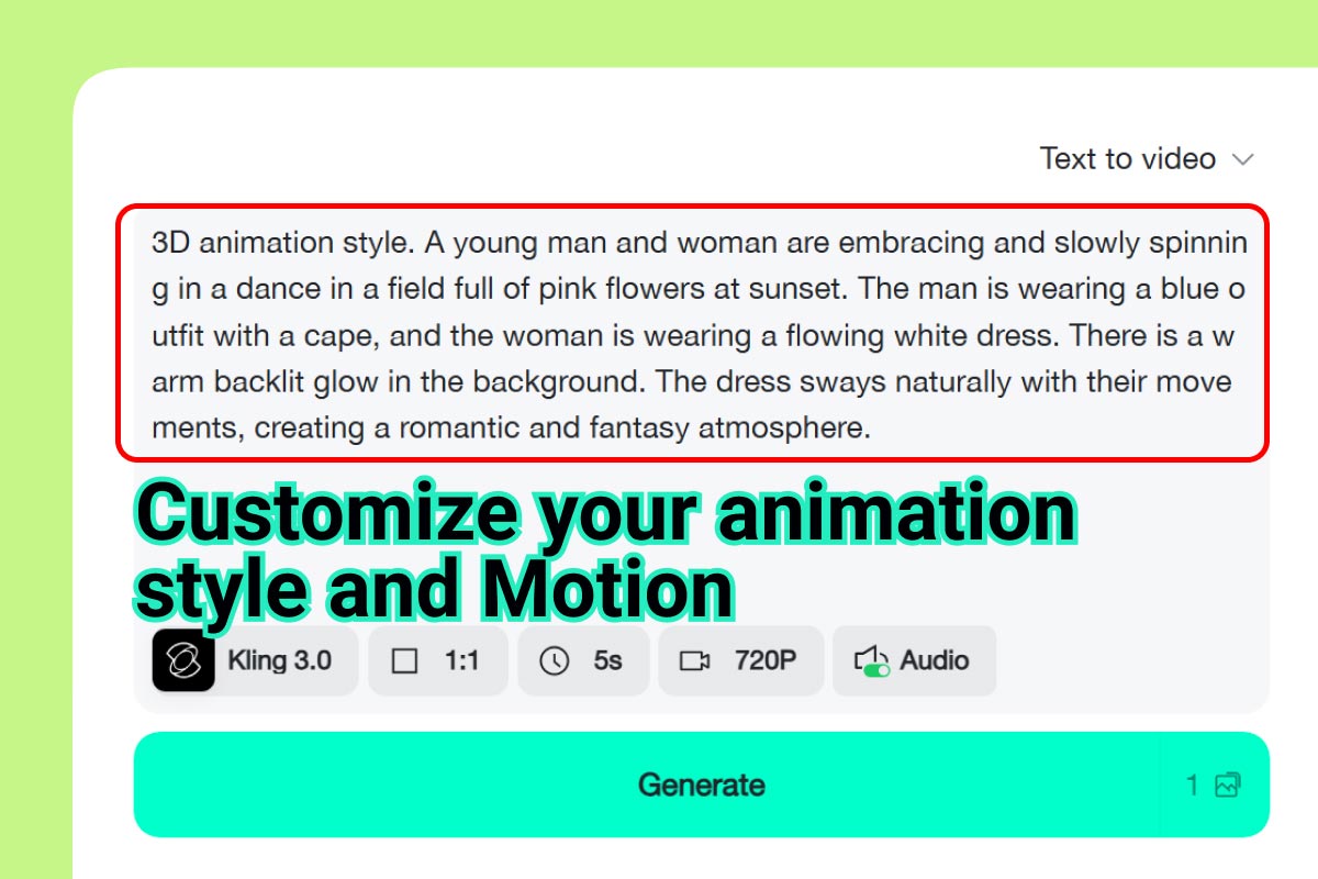 Étape 2 : Personnalisez votre style d'animation et le mouvement