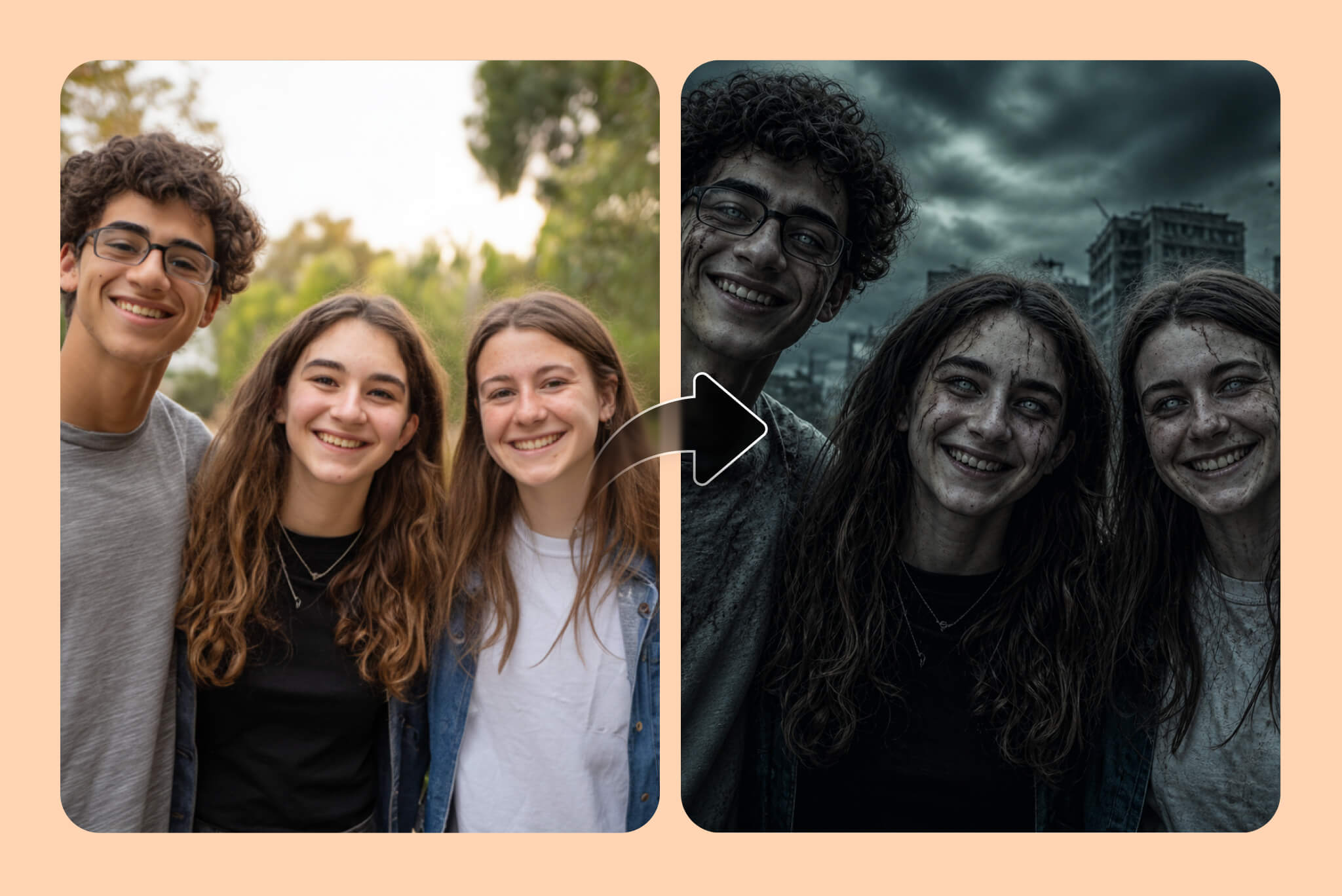 Create Group Zombie Photo for Special Events