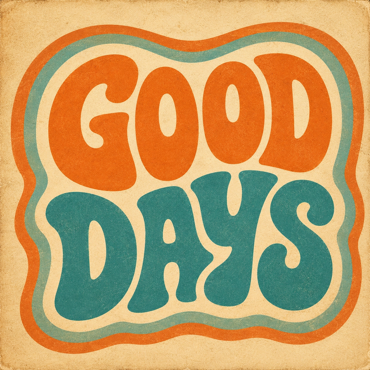 Retro GOOD DAYS word art