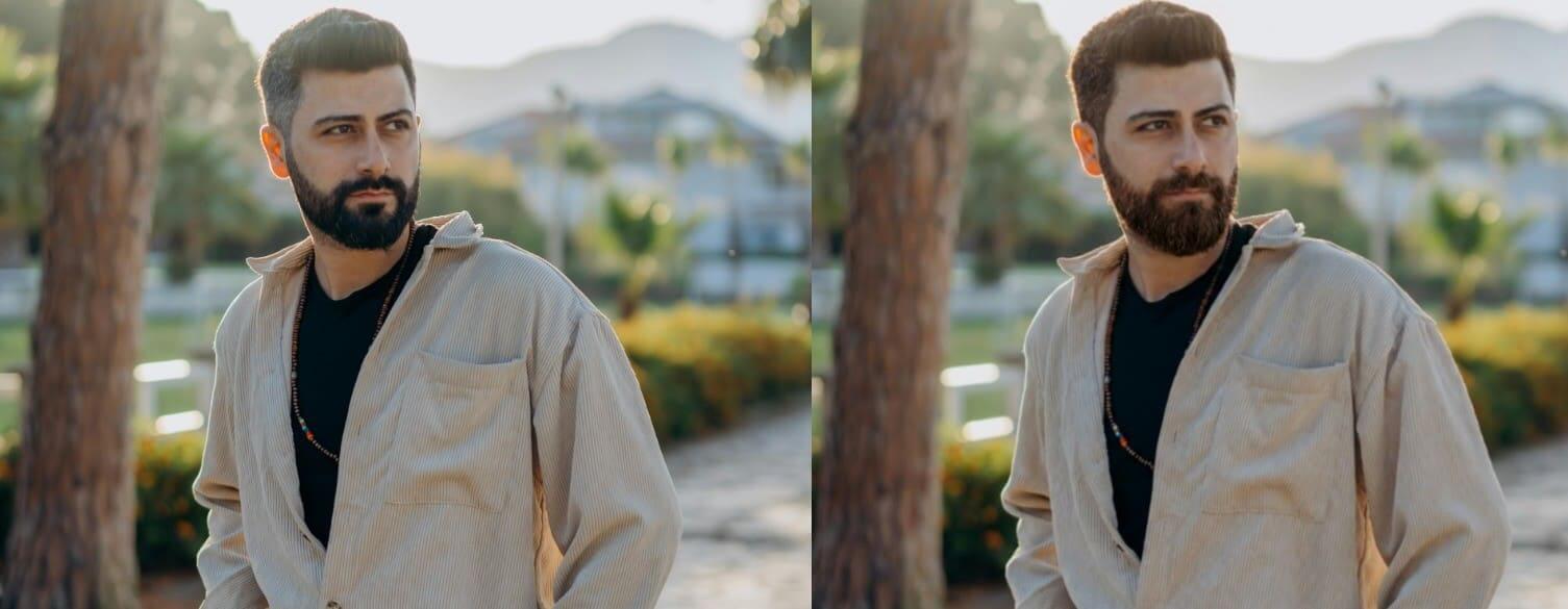 brown beard color prompt