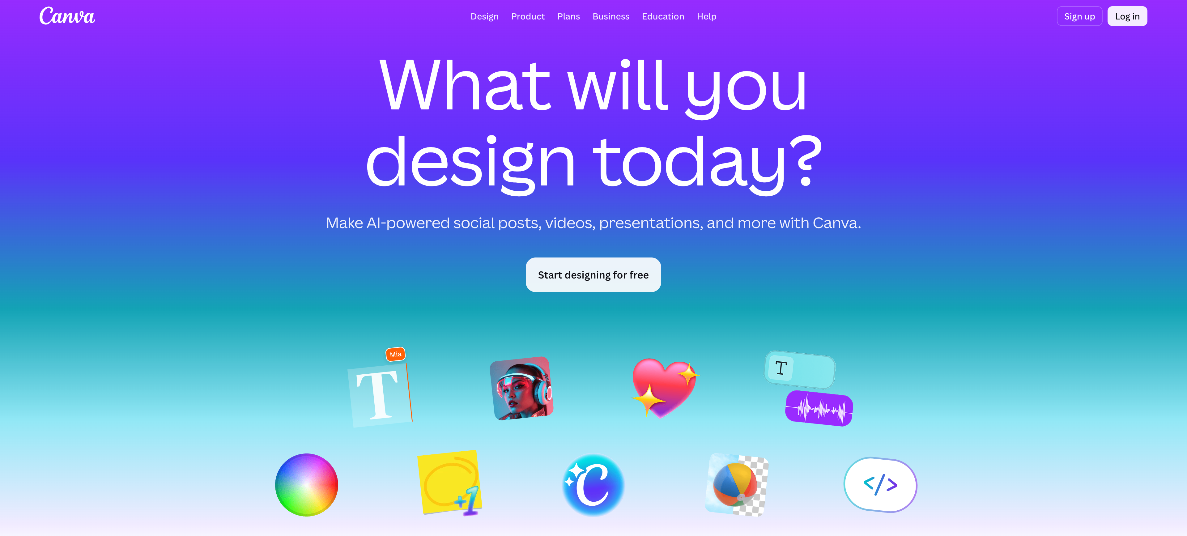 Canva video editor official page screenshot