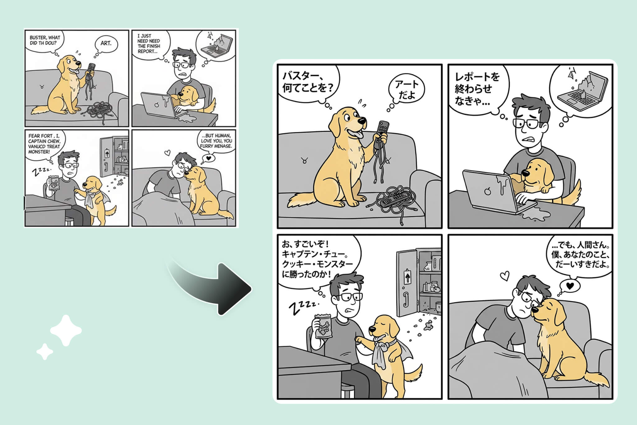 Tłumacz obrazów manga z zachowaniem układu