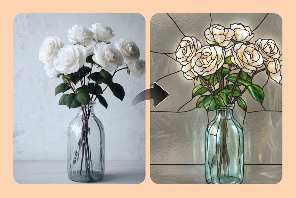 Seamless Photo to Stained Glass Makeover