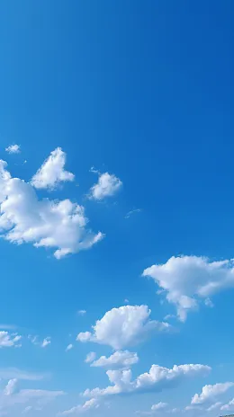 春天蓝天白云