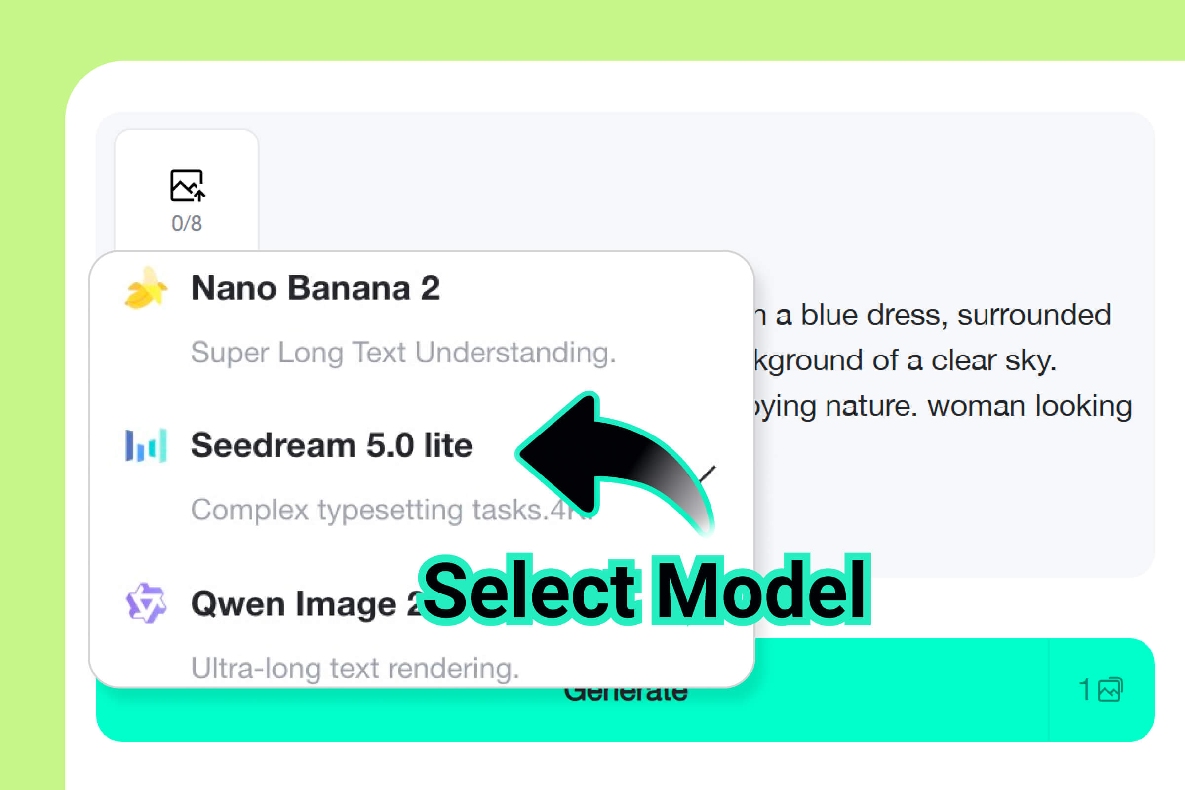 选择 Seedream图片模型