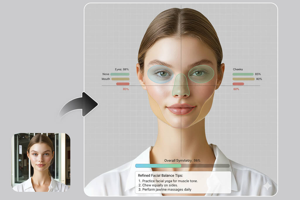 Face Symmetry Test Anytime, Anywhere