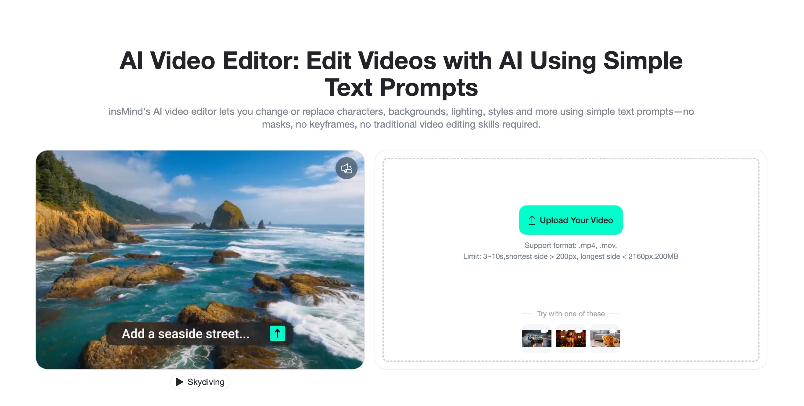 Upload video for editing