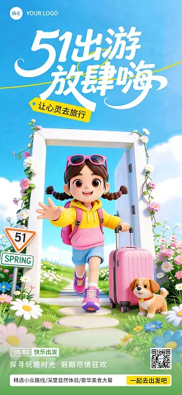 五一出游海报