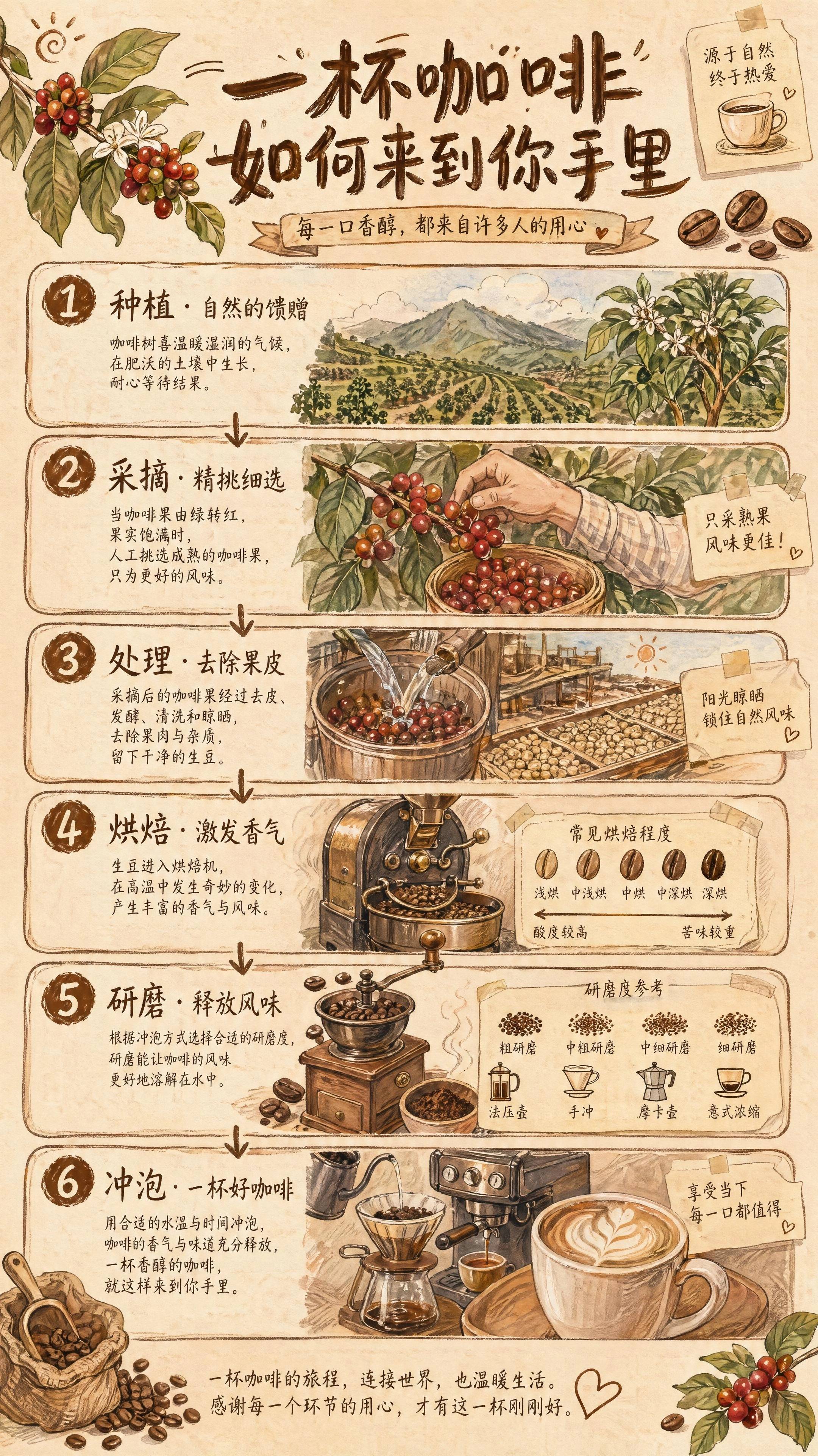 咖啡之旅信息图