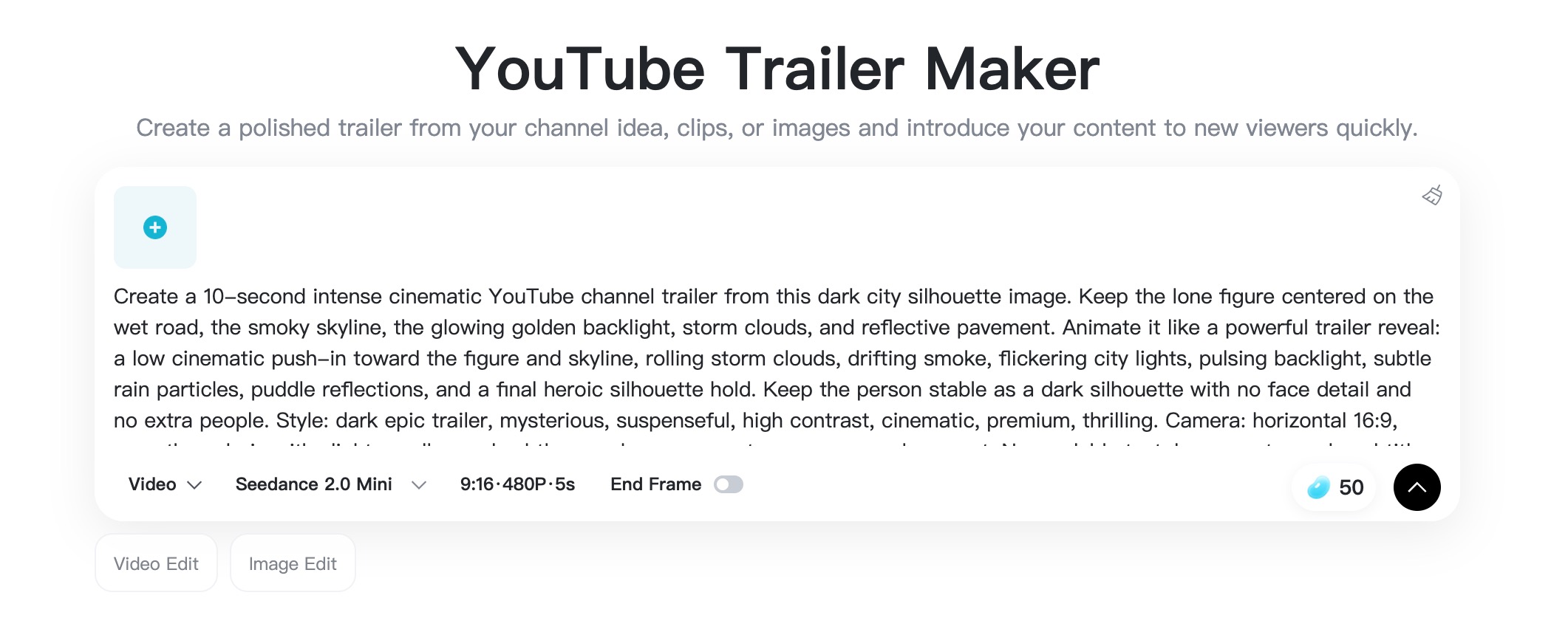 Write a prompt describing the YouTube channel trailer style.