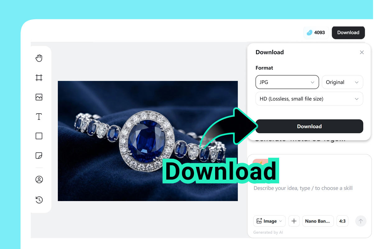 Save Your AI Generated Jewelry