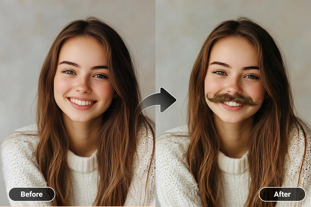 Effortless Moustache Styling with AI Precision