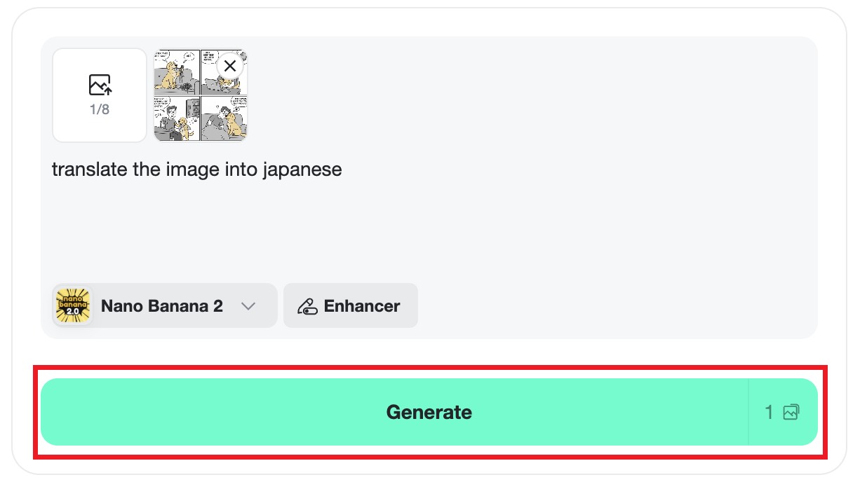 start translating the comic
