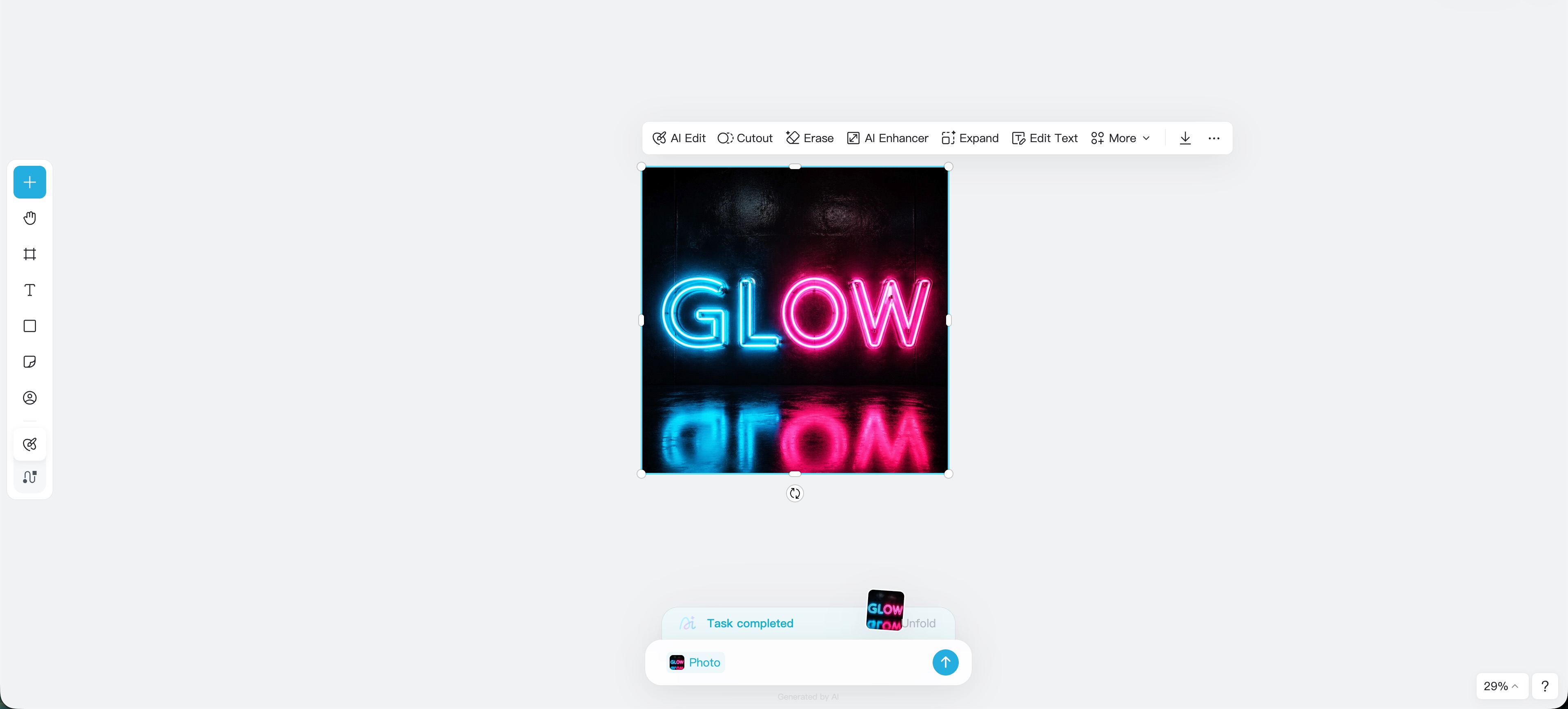 insMind generates and refines text art.