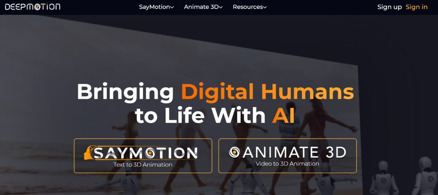 DeepMotion AI Character Animation AI-powered motion capture for animated characters