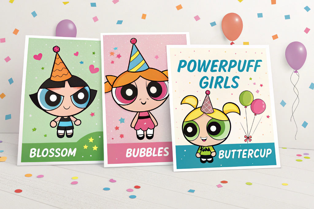 Powerpuff&nbsp;Birthday&nbsp;Cards