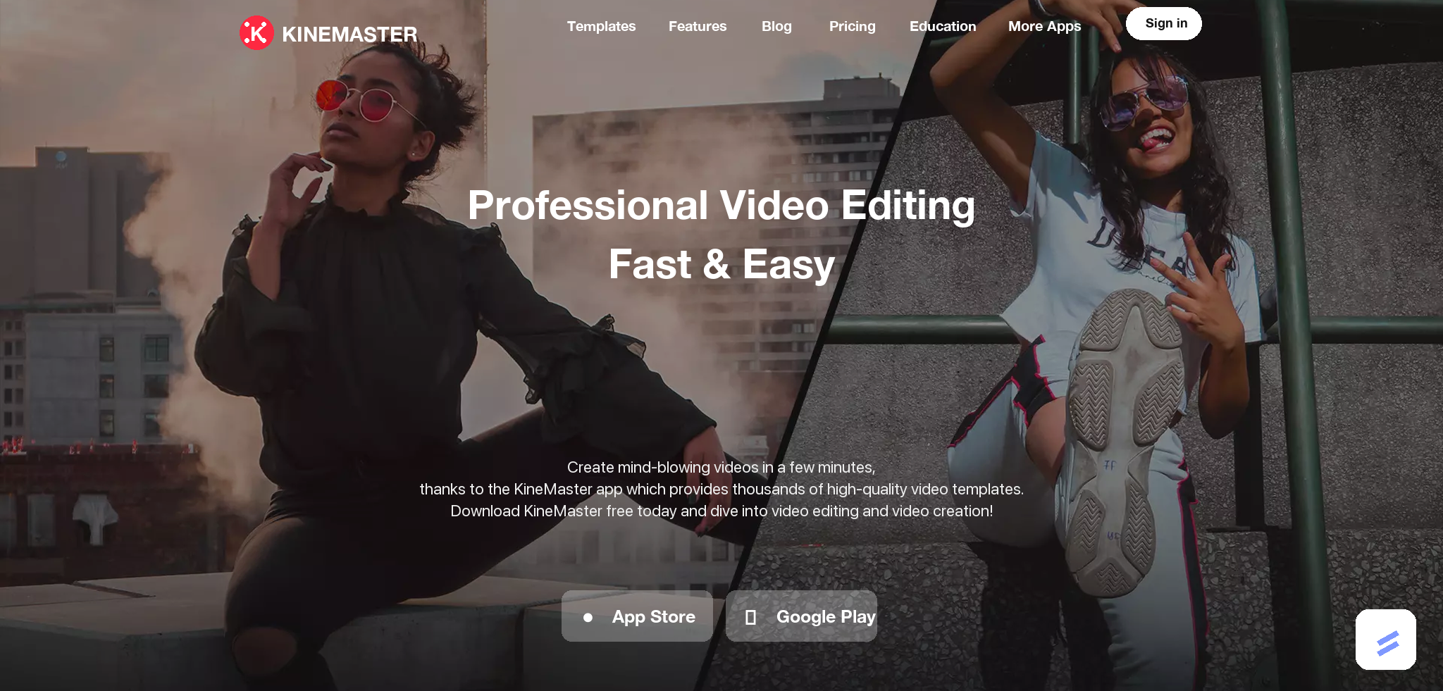 KineMaster official website screenshot