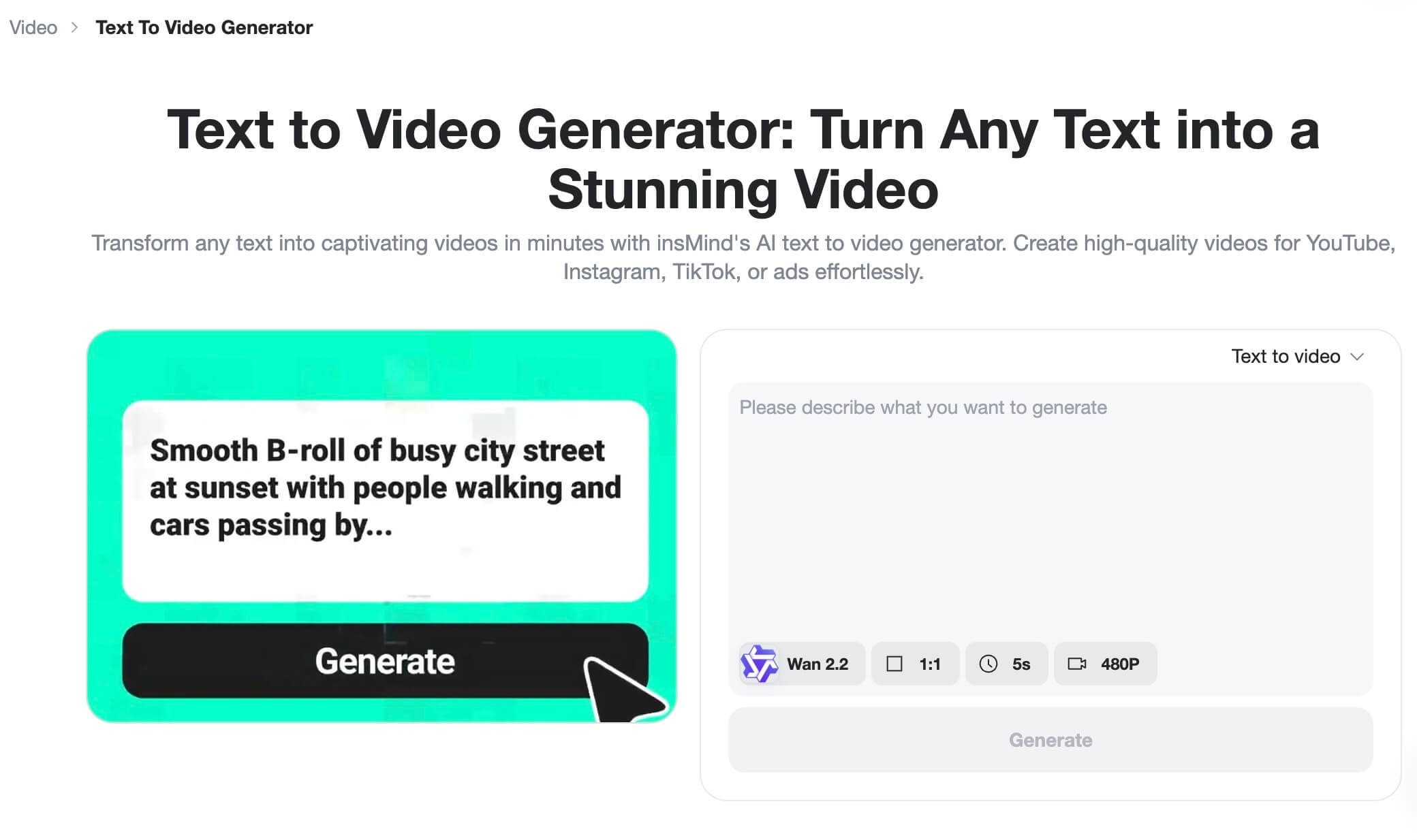 Turn text into instagram live video