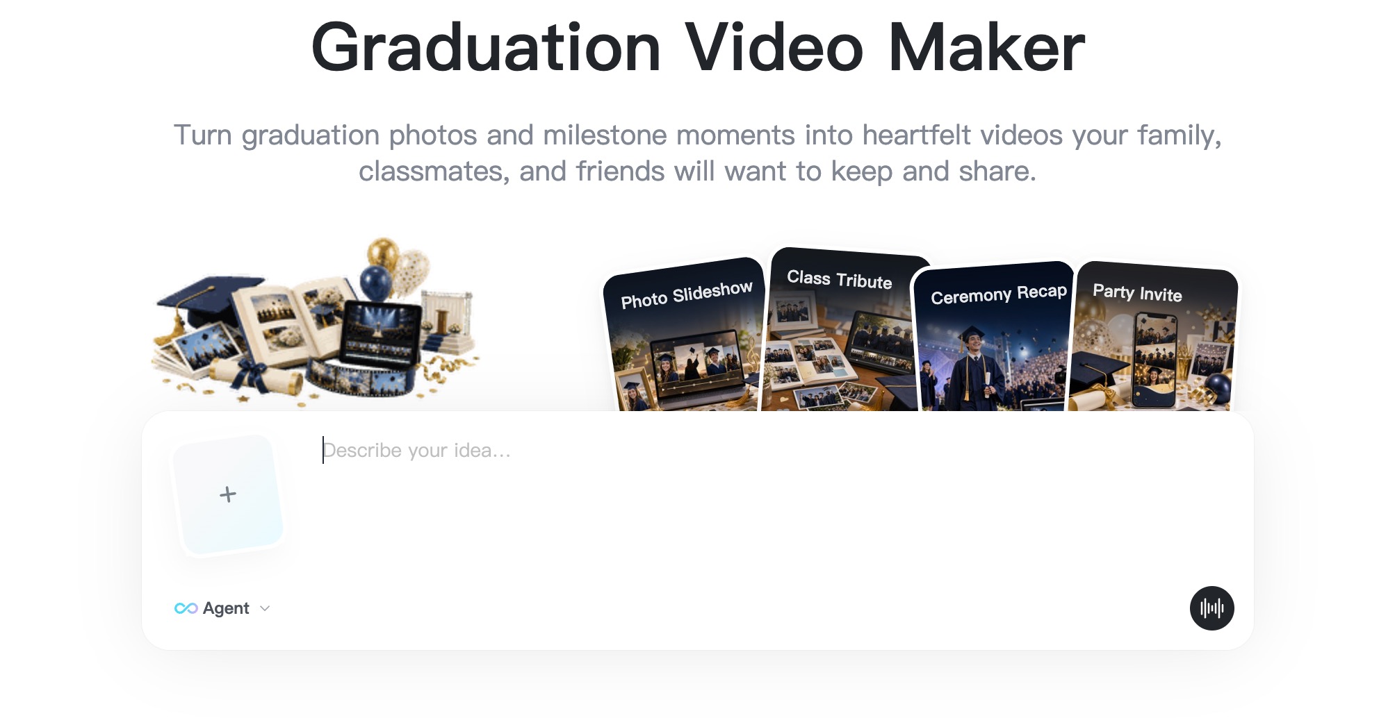Upload a graduation photo to insMind video maker