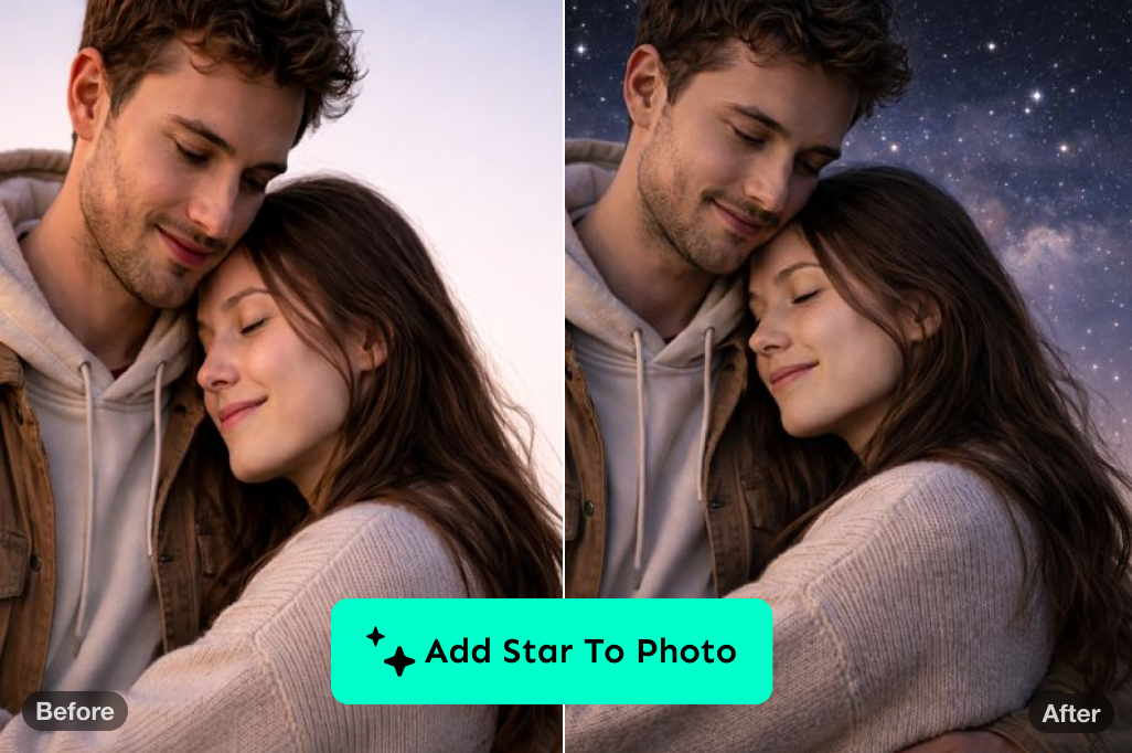Add Stars to Photo with our AI Stars Generator