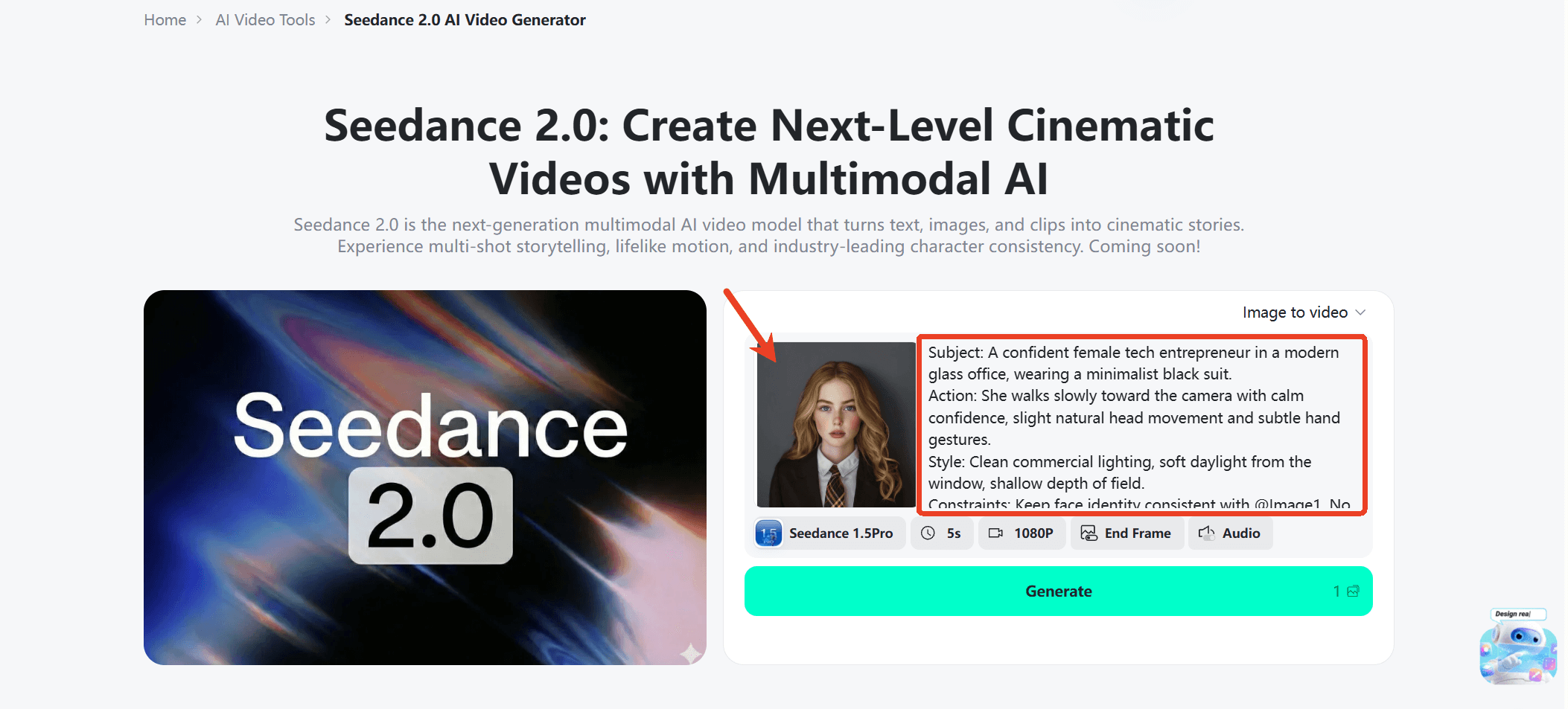 Step 2:&nbsp;Enter a Prompt or Upload an Image