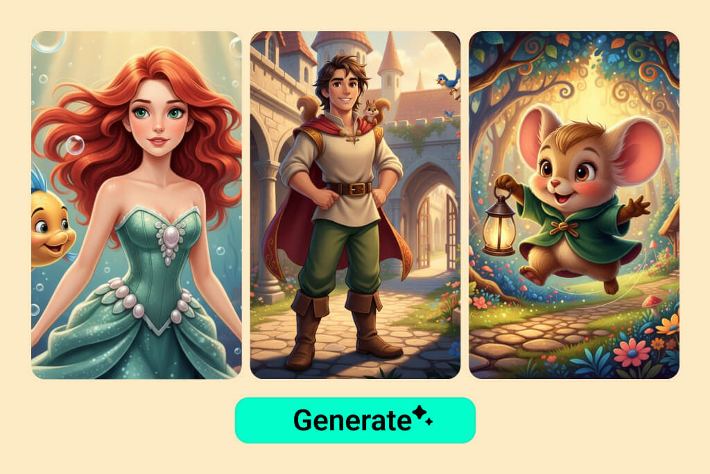 AI Disney Character Generator – Make Your Own or Random Disney Characters