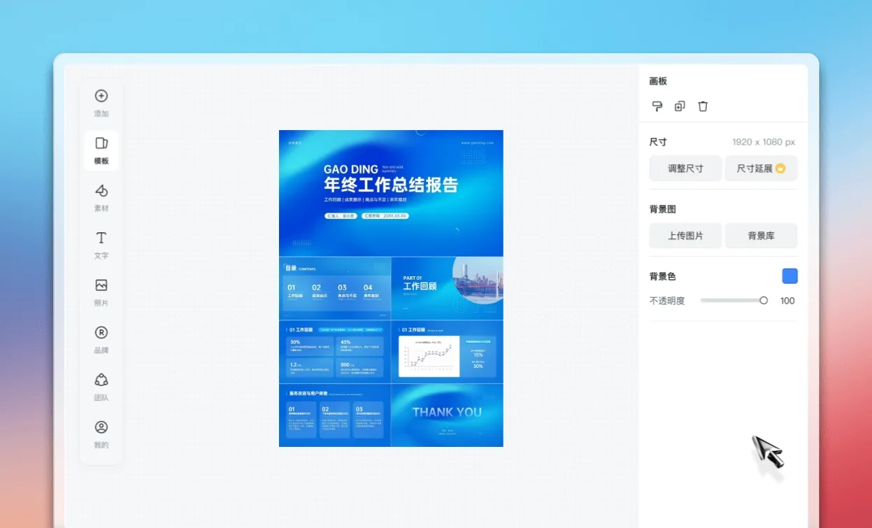 编辑年终报告内容